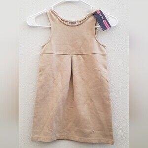 Cherokee school uniform sleeveless tan colored toddler dress size 5t